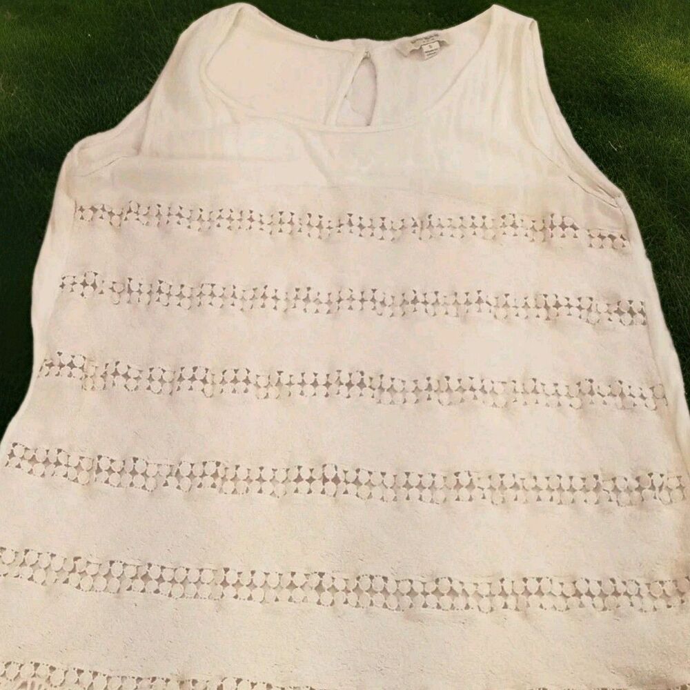 Women's White Crochet Umgee Tank  Size Small